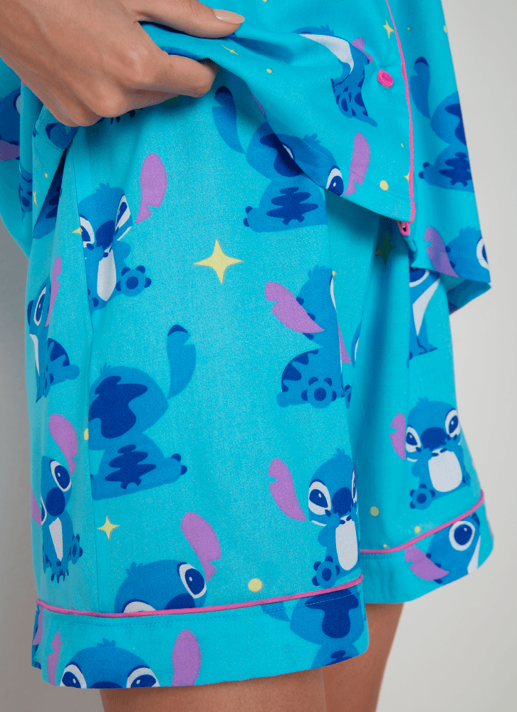 Pijama-Manga-Curta-Viscose-Feminino-Stitch