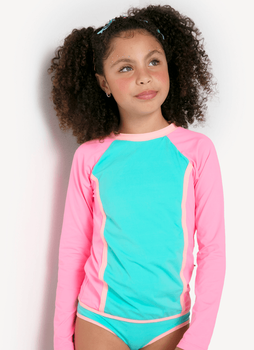 Conjunto Camiseta e Calcinha Menina Teen Color Block