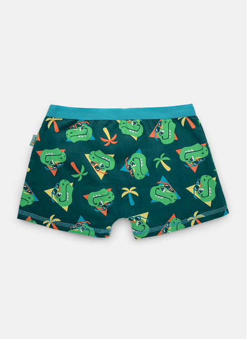 Cueca Boxer Algodão Menino Dino Miami