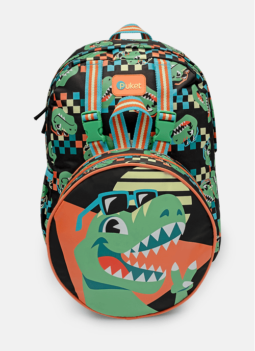 Mochila Costas com Lancheira Dino Miami