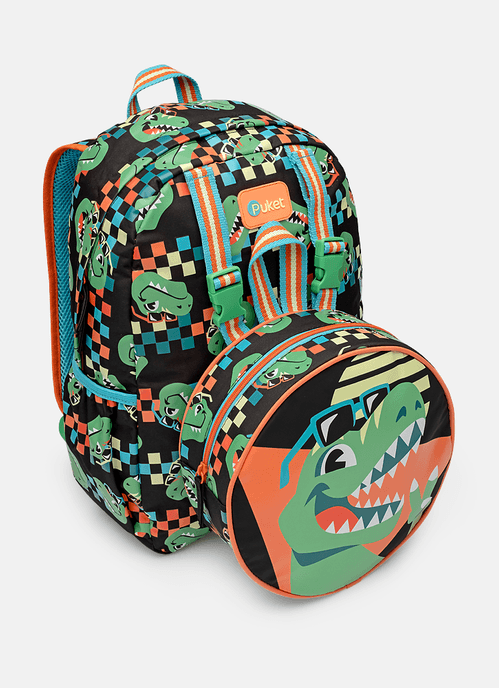 Mochila Costas com Lancheira Dino Miami