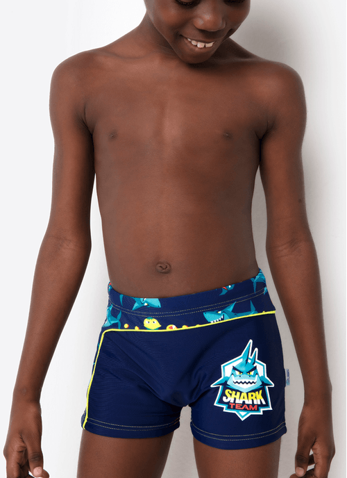 Sunga Boxer Estampada Menino Tubarão Gamer