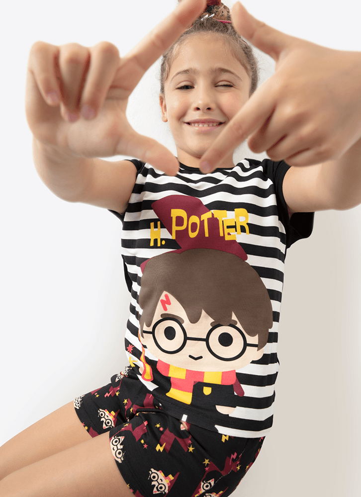 Pijama-Manga-Curta-Viscolycra-Menina-Harry-Potter