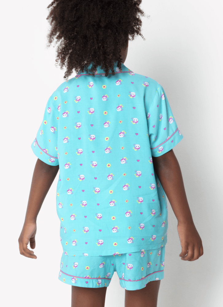 Pijama-Manga-Curta-Viscose-Menina-Teen-Unicornio-Kawaii