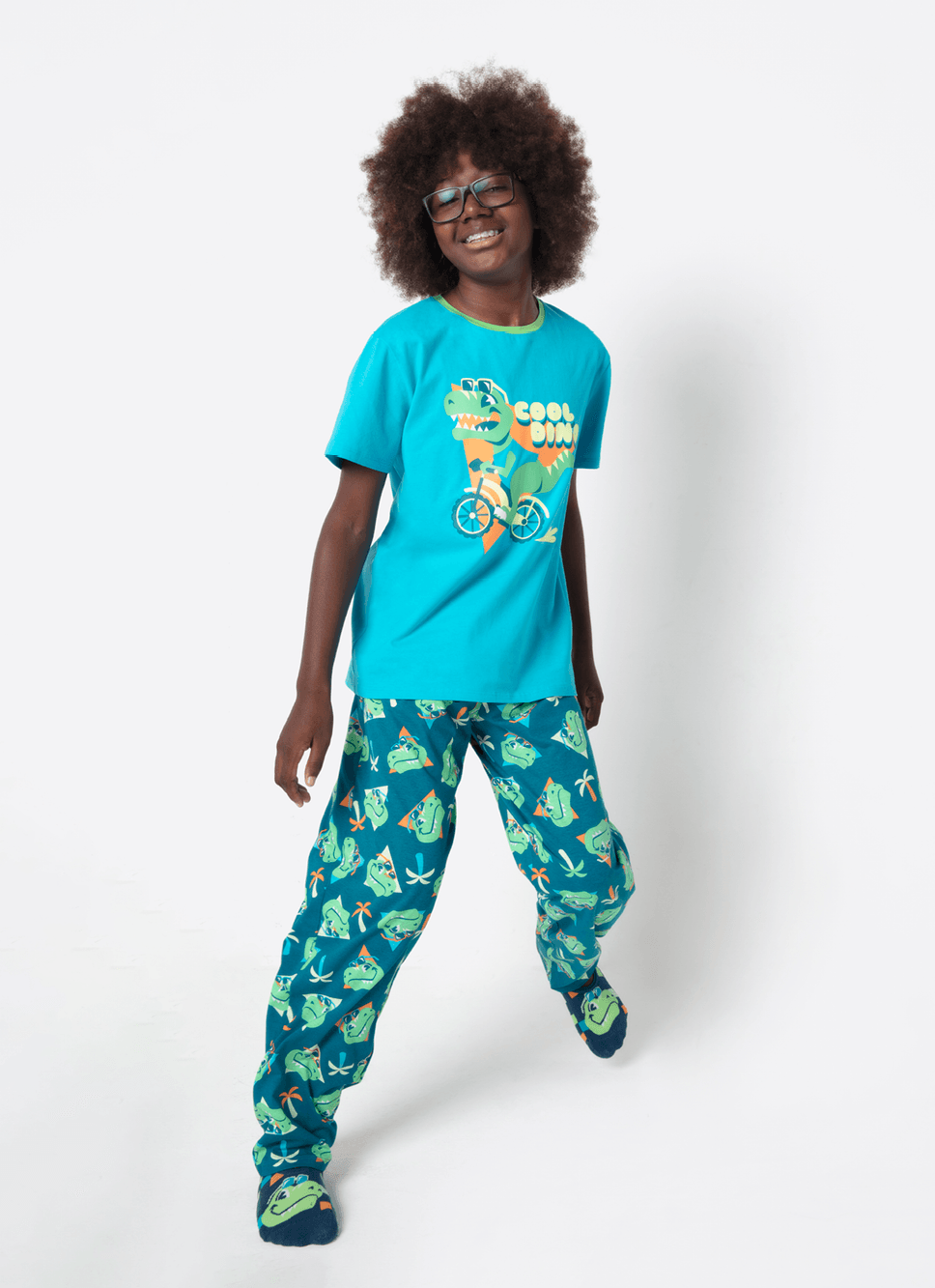 Pijama-Manga-Curta-Menino-Teen-Dino-Miami