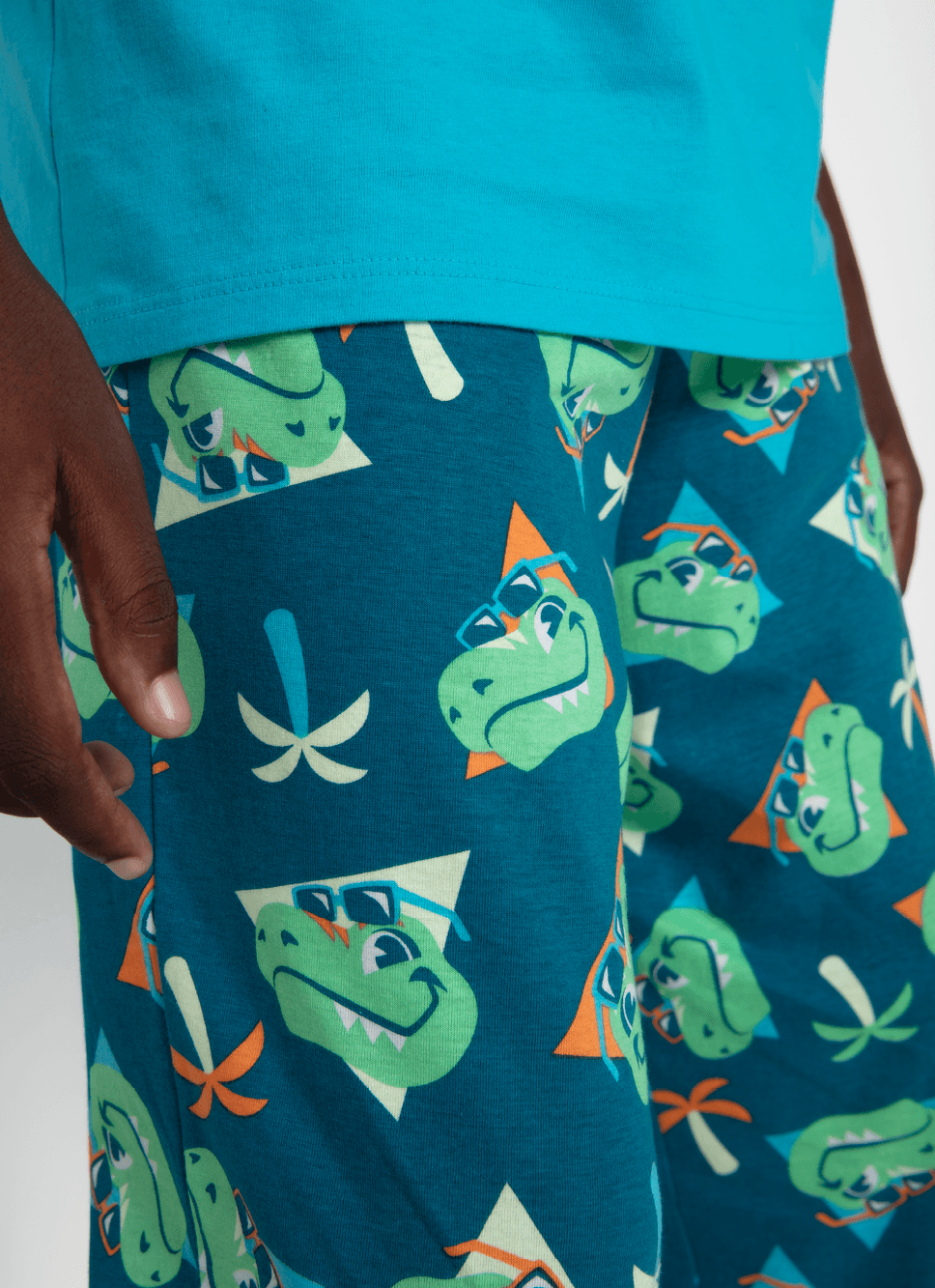 Pijama-Manga-Curta-Menino-Teen-Dino-Miami