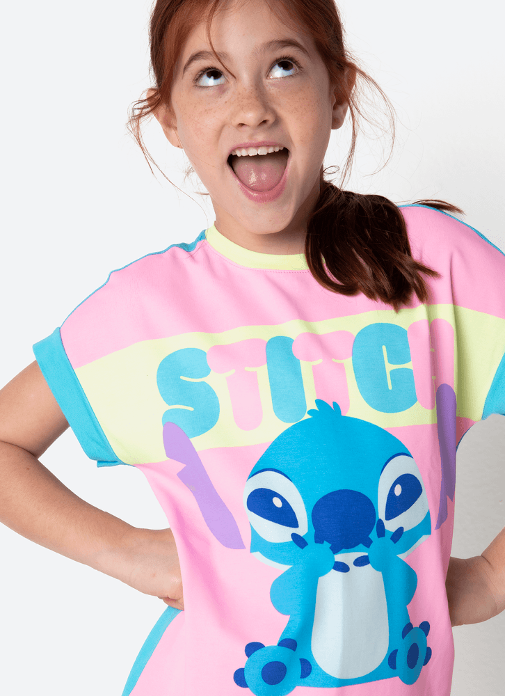 Pijama-Manga-Curta-Viscolycra-Estampado-Menina-Stitch