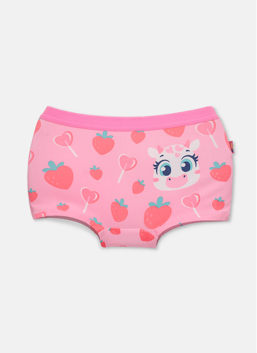 Calcinha BodyShorts Algodão Menina Vaca Romântica