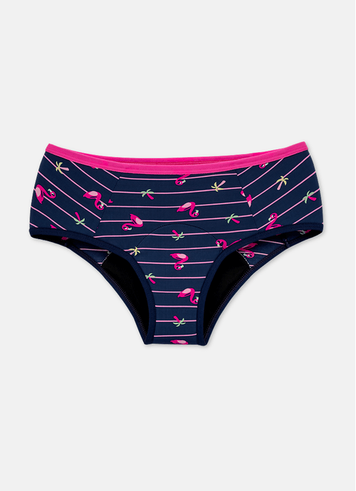 Calcinha Boneca Microfibra Menina Teen Flamingo