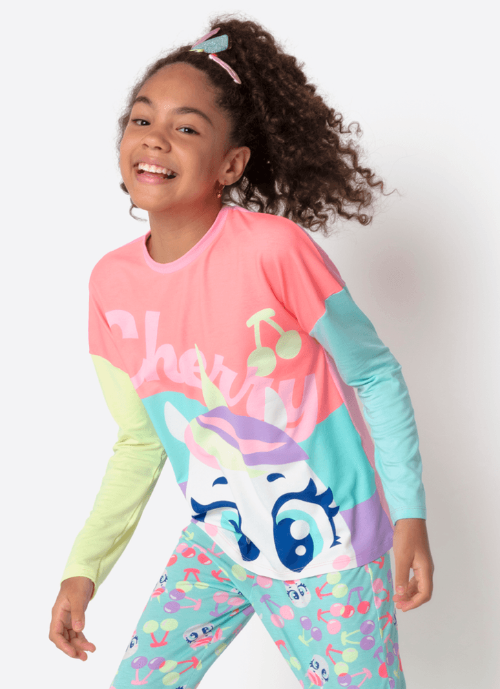 Pijama-Manga-Longa-Viscolycra-Menina-Teen-Unicornio-Cherry