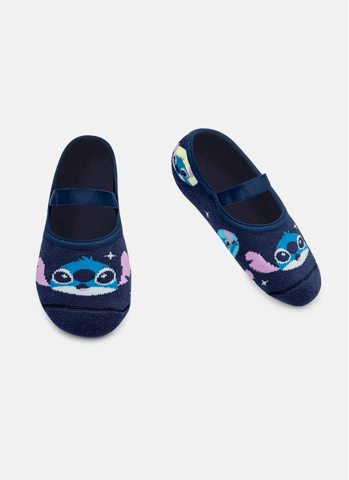 Meia Sapatilha Antiderrapante Infantil Stitch