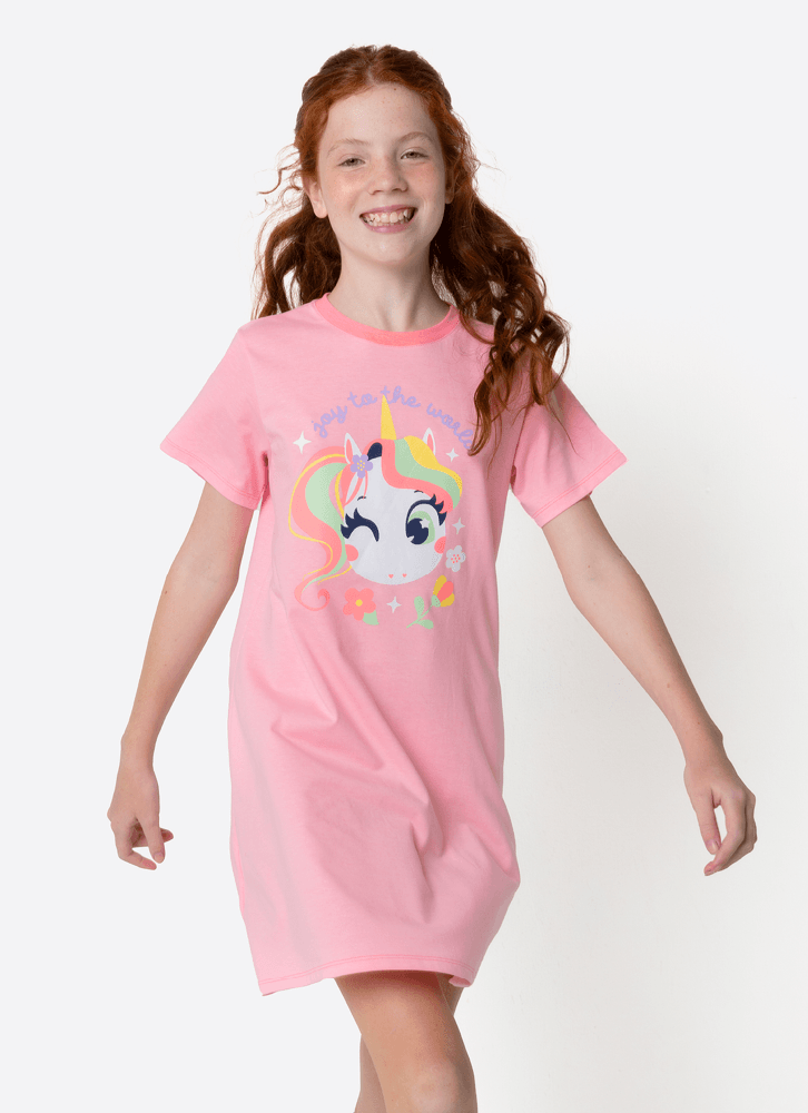 Camisola-Manga-Curta-Algodao-Menina-Teen-Unicornio-Encantado