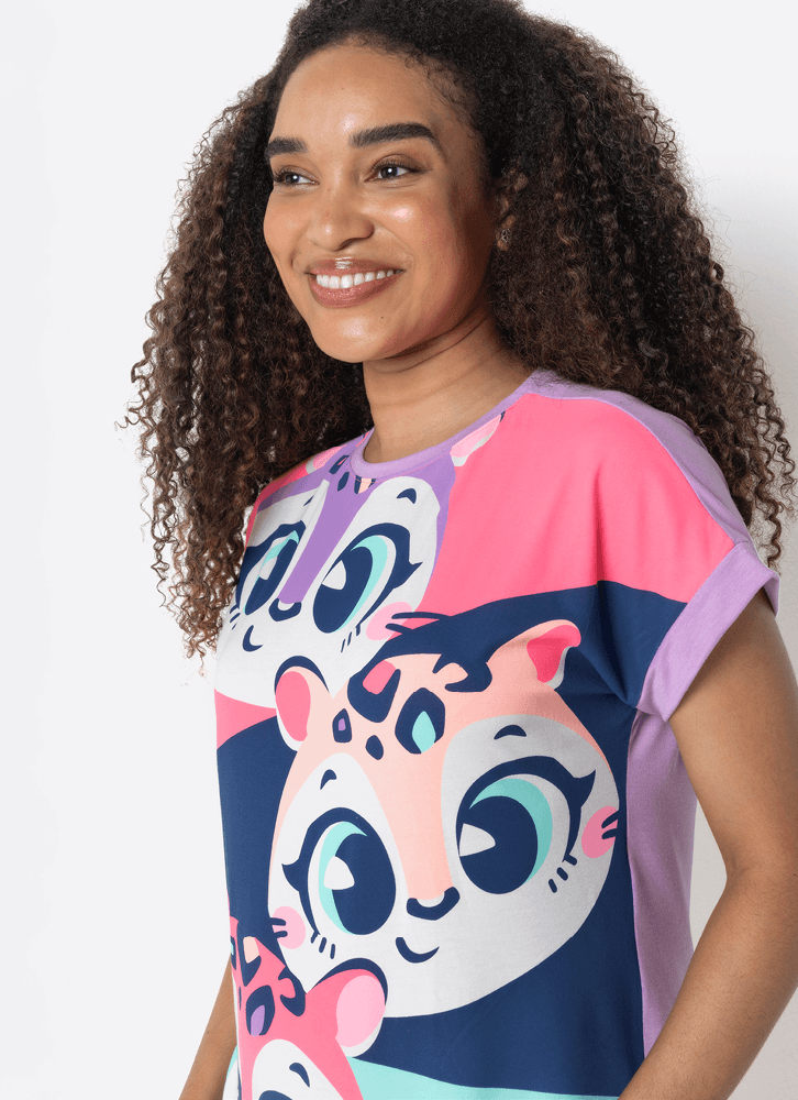 Pijama-Manga-Curta-Feminino-Onca