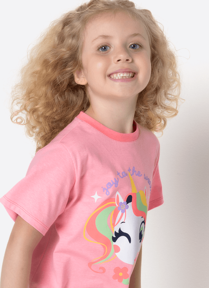 Camisola-Manga-Curta-Algodao-Menina-Unicornio-Encantado