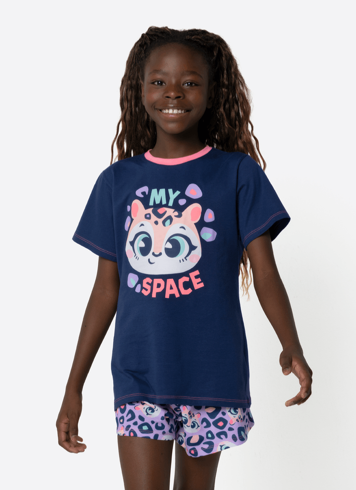 Pijama-Manga-Curta-Algodao-Menina-Teen-Onca