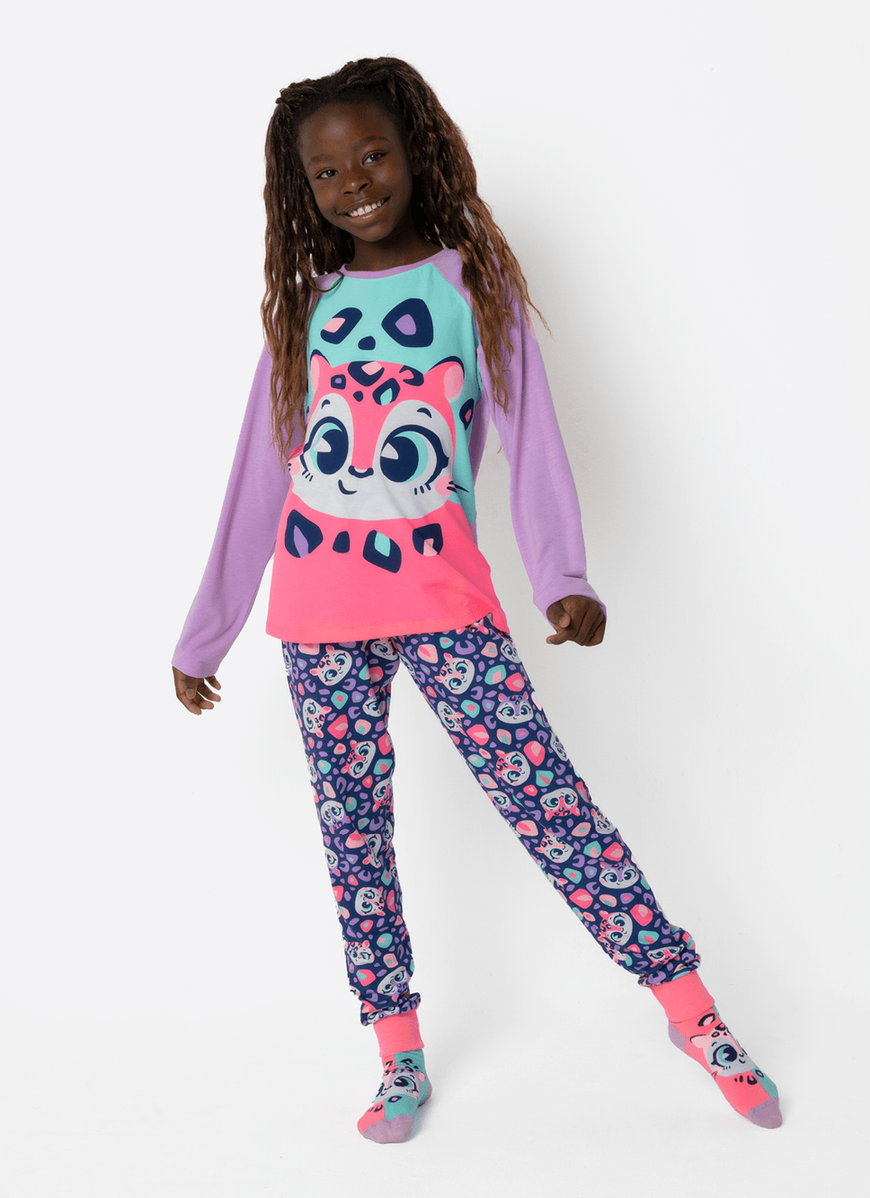 Pijama-Manga-Longa-Menina-Teen-Onca