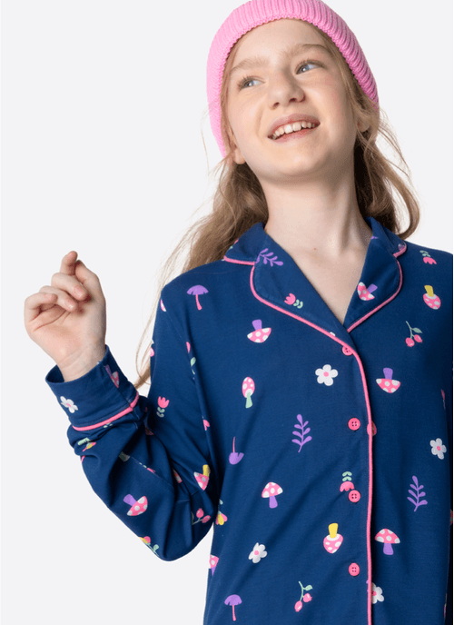 Pijama Manga Longa Viscose Menina Teen Unicórnio Encantado