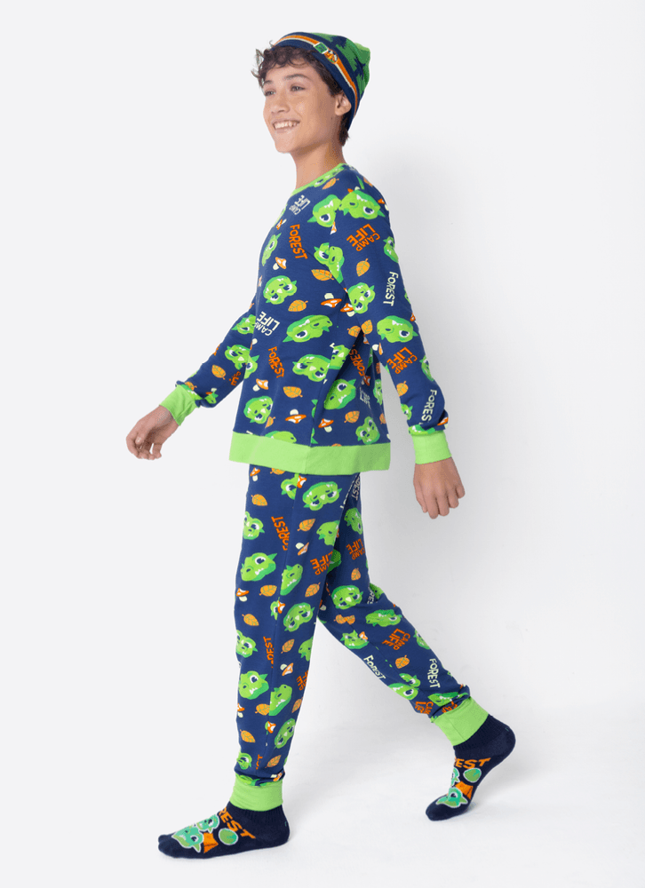 Pijama-Manga-Longa-Ultra-Visco-Menino-Teen-Dragao-Camping