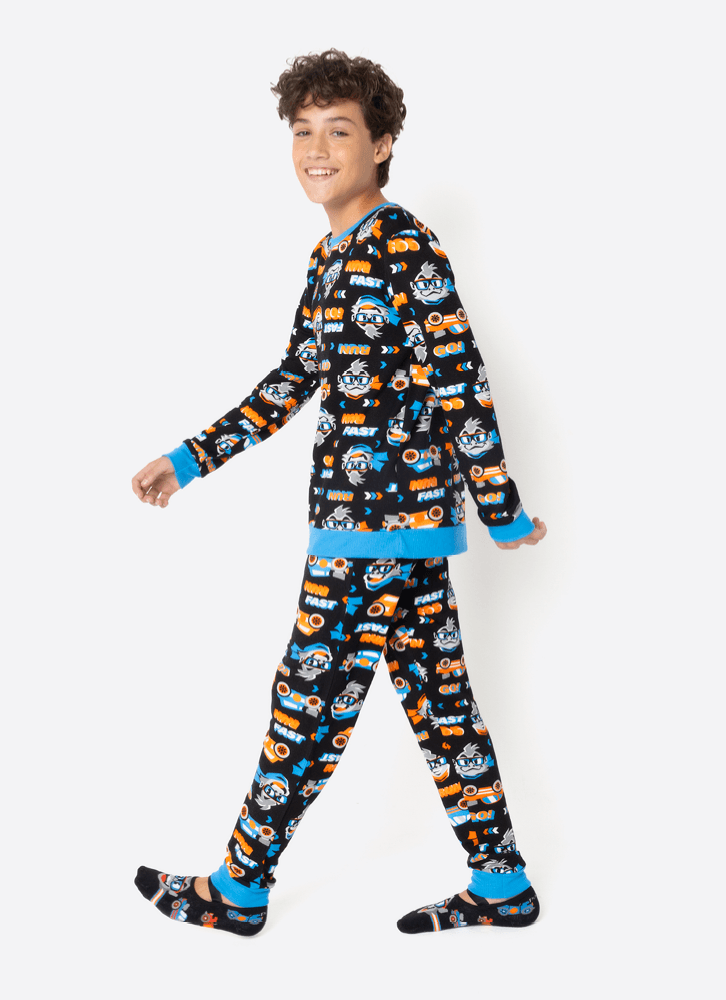 Pijama-Manga-Longa-Ultra-Visco-Menino-Teen-Gorila-Racing
