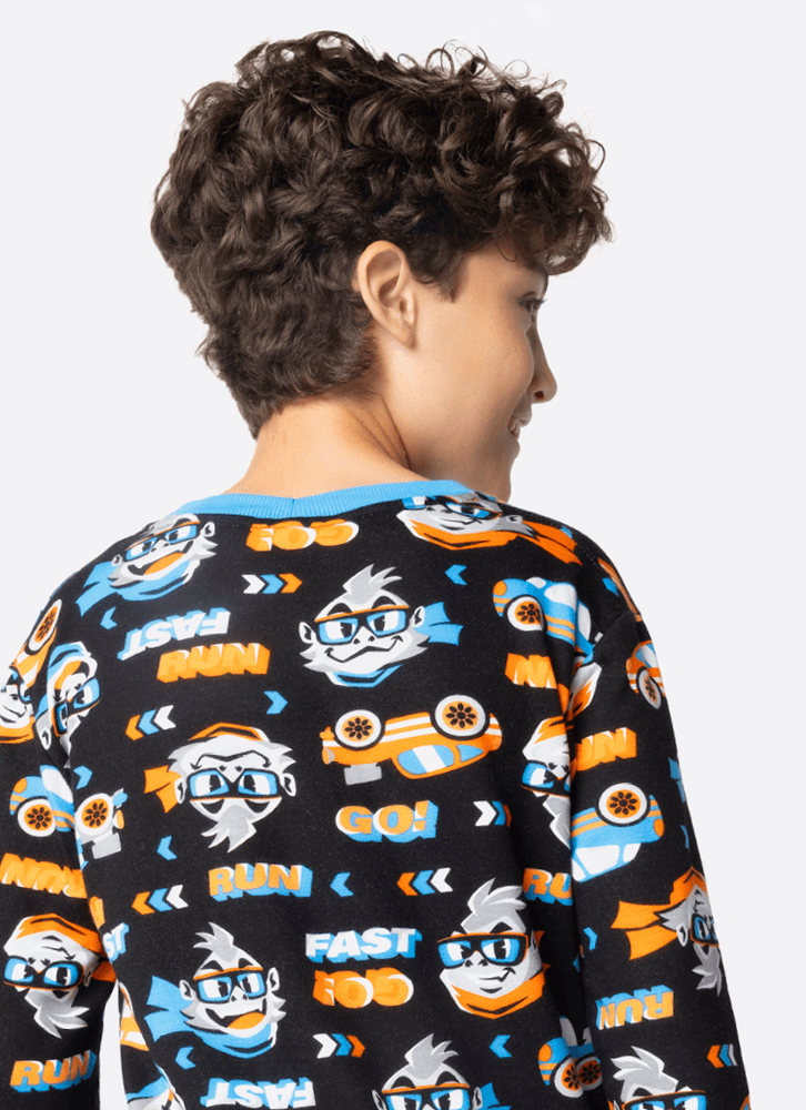 Pijama-Manga-Longa-Ultra-Visco-Menino-Teen-Gorila-Racing