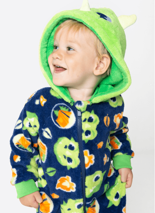 Macacão Manga Longa Soft Bebê Menino Dragão Camping