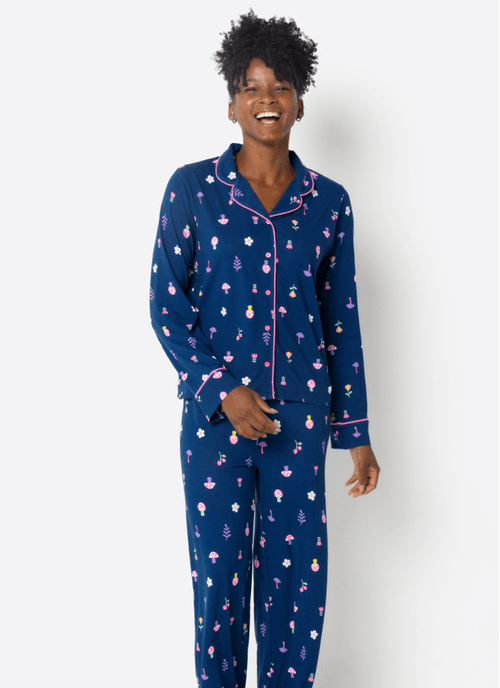 Pijama Manga Longa Viscose Feminino Unicórnio Encantado