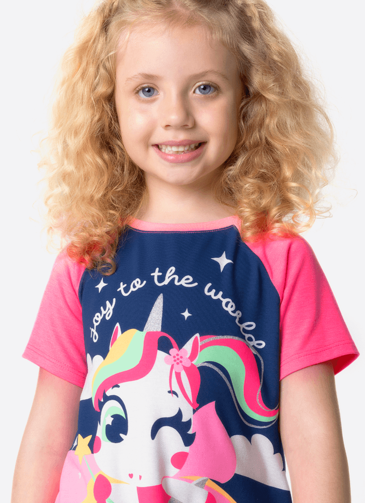 Pijama-Manga-Curta-Menina-Unicornio-Encantado