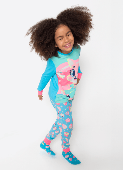 Pijama Manga Longa Viscolycra Menina Raposa Confeiteira