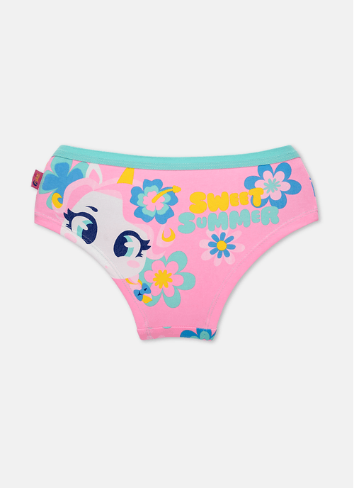 Calcinha Caleçon Algodão Menina Estampada Unicórnio Aloha