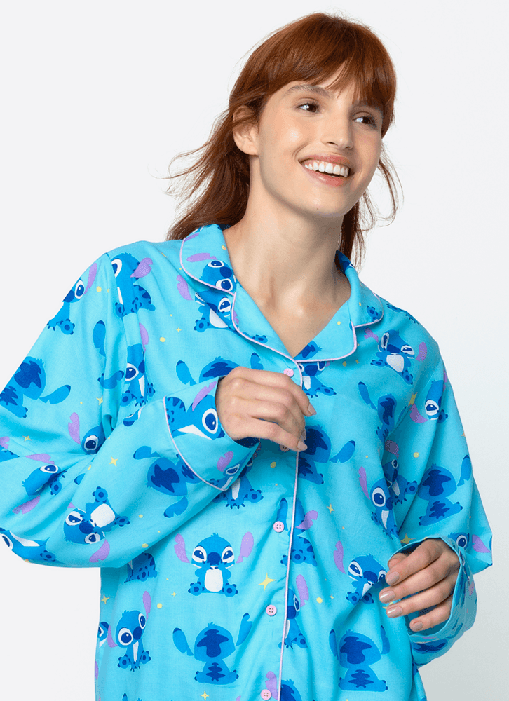 Pijama-Manga-Longa-Viscose-Feminino-Stitch