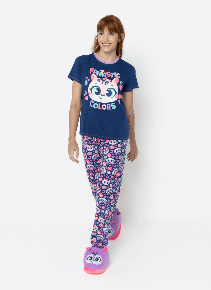 Pijama-Manga-Curta-Viscolycra-Feminino-Onca