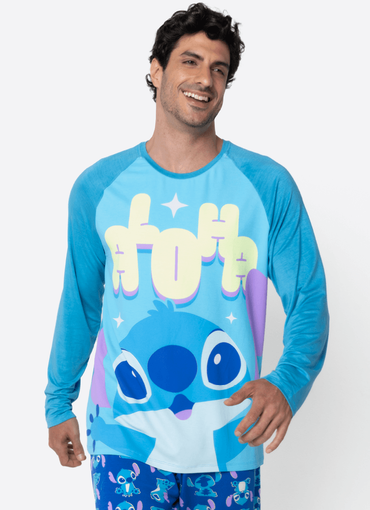 Pijama-Manga-Longa-Viscolycra-Masculino-Stitch