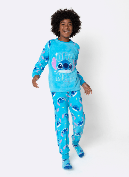Pijama Manga Longa Soft Unissex Teen Stitch