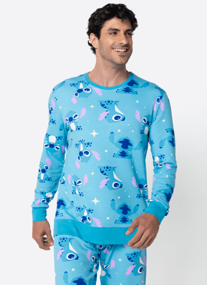 Pijama-Manga-Longa-Ultra-Visco-Masculino-Stitch