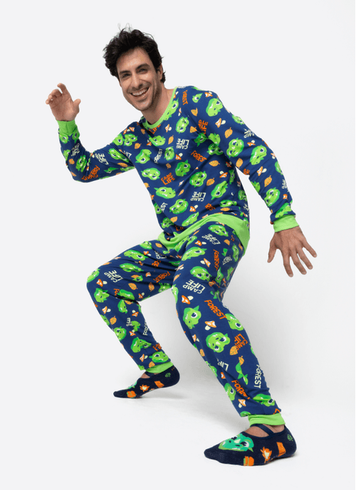 Pijama Manga Longa Ultra Visco Masculino Dragão Camping