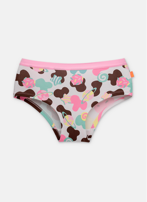 Calcinha Caleçon Algodão Feminina Vaca Chocolate