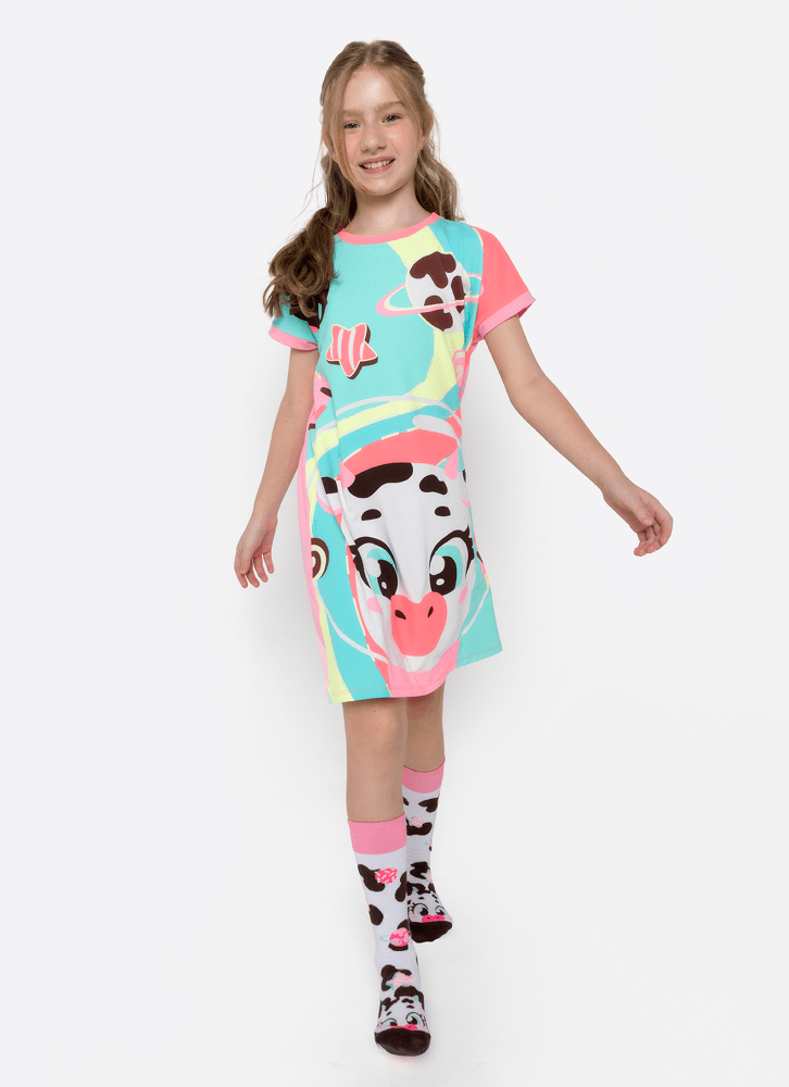 Camisola-Manga-Curta-Viscolycra-Menina-Teen-Vaca-Chocolate