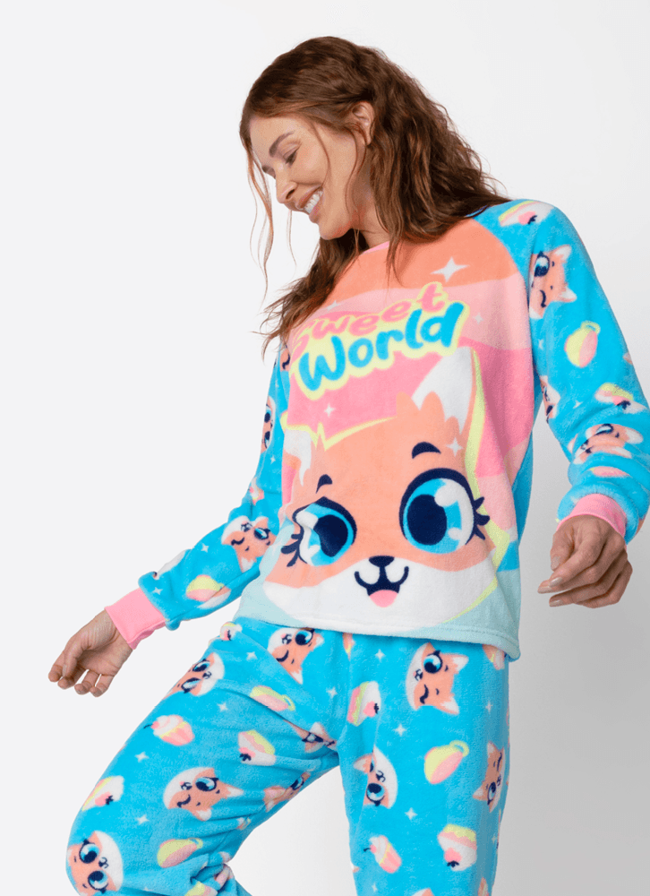 Pijama-Manga-Longa-Soft-Feminino-Raposa-Confeiteira