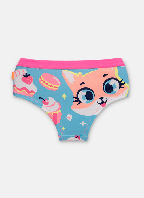 Calcinha Caleçon Menina Teen Raposa Confeiteira