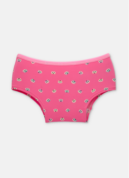 Calcinha Caleçon Microfibra Menina Teen Onça