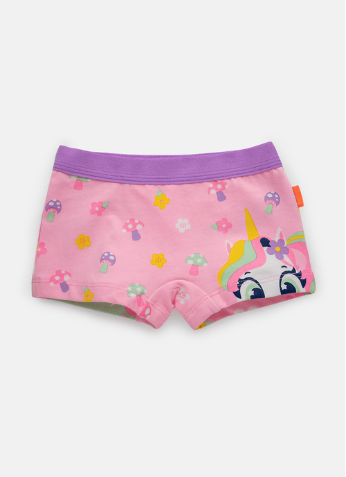 Calcinha BodyShorts Algodão Menina Unicórnio Encantado