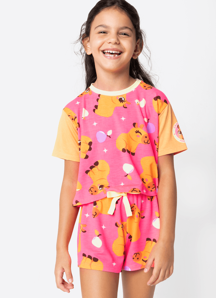 Pijama-Manga-Curta-Viscolycra-Menina-Capivara-Vibes
