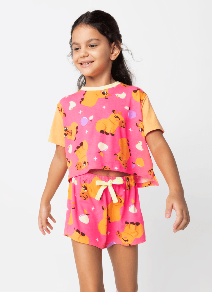 Pijama-Manga-Curta-Viscolycra-Menina-Capivara-Vibes