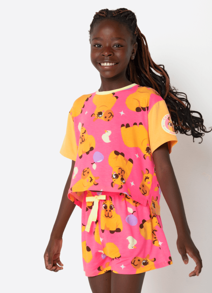 Pijama-Manga-Curta-Viscolycra-Menina-Teen-Capivara-Vibes