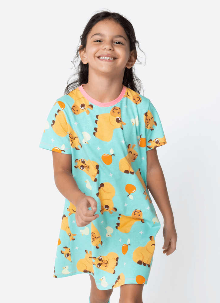 Camisola-Manga-Curta-Algodao-Menina-Capivara-Vibes