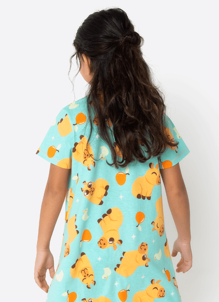 Camisola-Manga-Curta-Algodao-Menina-Capivara-Vibes