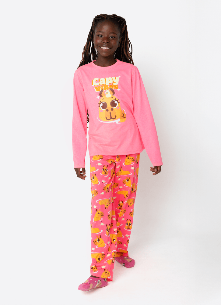 Pijama-Manga-Longa-Algodao-Menina-Teen-Capivara-Vibes