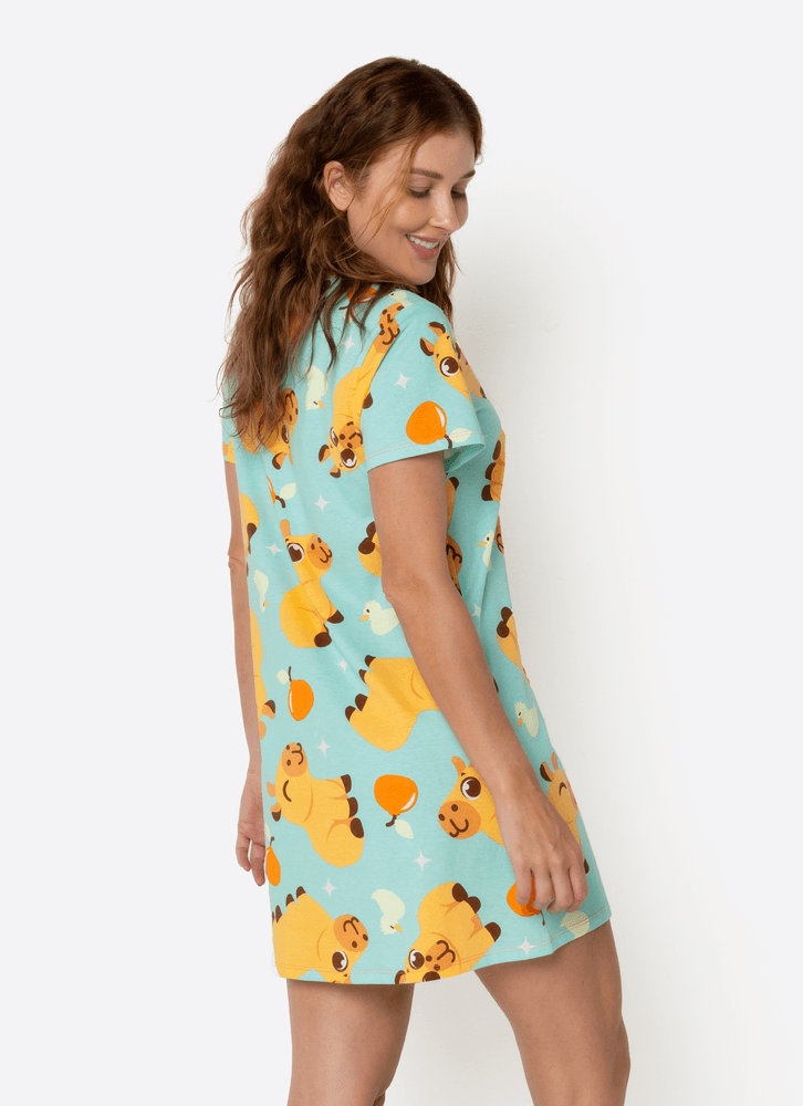 Camisola-Manga-Curta-Algodao-Feminina-Capivara-Vibes