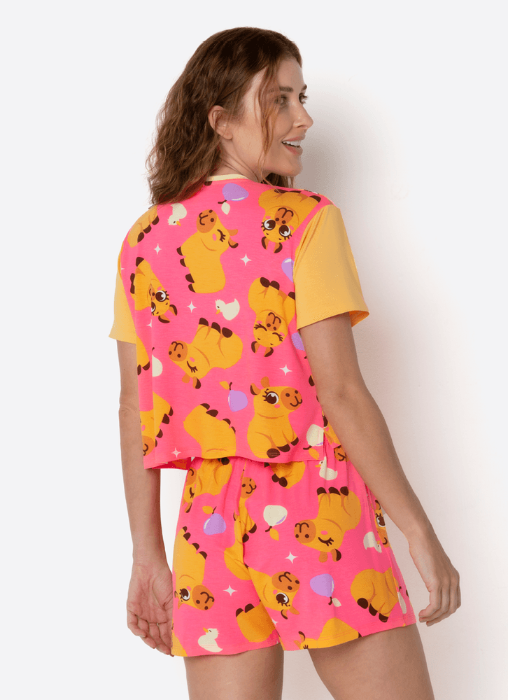 Pijama-Curto-Pijama-Manga-Curta-Viscolycra-Feminino