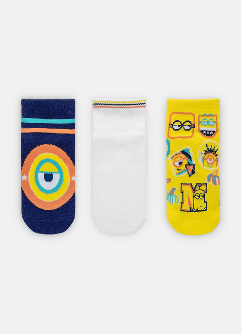 Kit com 3 meias Unissex Minions